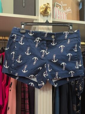 JCrew Navy Anchor Print Women's Shorts 0